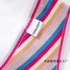 Ropa Interior de Algodón Puro para Mujer con Rayas de Arcoíris de Color Contrastante para Chica Sexy, Tanga de Cintura Baja, Algodón Puro Transpirable