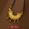 Atacado ouro antigo ouro farfalhar fênix lótus sino cadeado fivela dupla pingente moda vintage corrente de suéter colar corda