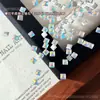 Pedrinhas de strass mini quadradas super brilhantes para nail art, cores sortidas, base plana, formato quadrado pequeno, bordas chanfradas, para decoração de unhas