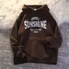 Sudadera Estilo Transfronterizo para Hombres y Mujeres, Sudaderas de Pareja, Primavera y Otoño, Estilo Hong Kong Ins, Holgada de Moda con Estampado de Letras de Marca, Chaqueta Versátil