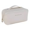 Bolsa de cosméticos con almohada de nube de cuero artificial personalizada, bolsa de maquillaje portátil de gran capacidad, bolsa de lavado de viaje, bolsa de almacenamiento de maquillaje