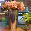 Baldes de Metal Galvanizado Mais Vendidos para Flores Secas, Baldes de Flores para Decoração de Loja de Flores de Arte em Ferro, Recipientes para Arranjos de Flores, Tubos de Ferro para Flores