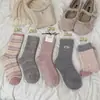 Meias de Lã Quentes Estilo Britânico Outono e Inverno Bordado de Coração Empilhadas Estilo Japonês Retro Meio da Panturrilha Estilo Coreano Feminino Atacado