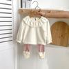 Ropa para Bebés, Sudaderas, Conjuntos de Otoño para Niñas, Moda Coreana Elegante para Bebés de un Año, Sudaderas Elegantes de Primavera y Otoño para Niños Pequeños
