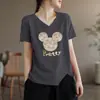 Comercio exterior transfronterizo último lote de comercio exterior marca grande etiqueta cortada ropa de maternidad camiseta de manga corta versátil a la moda elegante top camisa de capa base