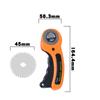 Faca Rotativa 45mm Faca de Corte para Couro com Lâmina Rotativa Cortadora para Cortar Tecido e Papel