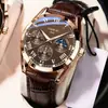 Reloj de Hombre Wove Brand Moderno y Versátil Sin Calendario Completamente Automático de Cuarzo Luminoso Resistente al Agua Tres Agujas Falsas Seis Pines