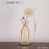 Vaso de Ferro Estilo Nórdico, Ornamento de Decoração de Mesa, Peça de Arte Colorida Vazada de Luxo Leve, Decoração Suave para Arranjo de Flores