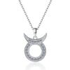 Cadena Clavícula Doce Signos del Zodíaco Colgante Moissanita Color D a la Moda Gra Transfronterizo Letras Personalizadas Collar de Plata Esterlina S925 para Mujer