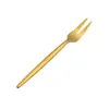 Faca e Garfo para Sobremesa Ocidental de Aço Inoxidável 304, Faca e Garfo para Bolo, Faca e Garfo para Frutas, Faca e Garfo para Bolo Lunar, Garfo de Dois Dentes, Faca de Manteiga