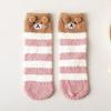 Calcetines de felpa coral de dibujos animados para mujer otoño e invierno media pantorrilla Navidad bordado hogar cálido piso para dormir calcetines felpa fábrica mayoreo