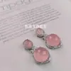 Fábrica atacado de gelo alto 925 banhado a prata verde calcedônia elegante gota de água pingente ágata jade pingente de presente