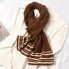 Cachecol quente de malha oca estilo coreano ins outono e inverno versátil moda estudante cachecol de malha dupla face novo estilo japonês feminino