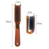 Peine de Cerdas de Jabalí, Peine Telescópico Plegable, Peine Plegable para Peinar el Cabello, Peine para Maquillaje de Peinado Esponjoso, Peine Plegable Portátil