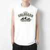 Playera sin mangas de algodón puro para hombre, verano, holgada, sin mangas, para fitness, deportes, baloncesto, vallas, algodón, blanca, camiseta interior