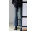 Jeans acampanados negros para mujer, nuevo estilo de verano, talla grande, adecuados para cuerpo tipo pera, de cintura alta, elásticos, adelgazantes, pantalones cropped