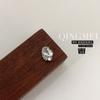 Sabor Verde "Oval Pequeño Delgado" Sin Fondo Acabado Bola de Diamante Joyería para Uñas Ovalada de Alta Transparencia B137-149