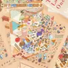 Adesivos de paisagem em miniatura Yuxian, uma série de pequenas histórias em uma caixa de papelão, Reino Secreto 5.0, um divertido projeto 3D DIY