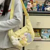 Bolso Cruzado Tipo Bolso de Dolor Japonés para Mujer, Mochila Pequeña Transparente Bidimensional, Bolso de Hombro para Viajes de Niña, Bolso Pequeño Tipo Empanadilla