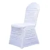Coberturas de cadeira plissadas para atacado transfronteiriço, coberturas de cadeira totalmente plissadas para casamentos, banquetes de hotel e decorações de celebração