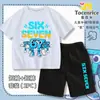 Robo Transfronterizo de un Conjunto de Podredumbre Cerebral: Conjunto Casual de Dos Piezas con Camiseta y Shorts con Accesorios Rojos Cerebro