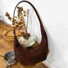 Bolso de hombro tipo sobre estilo retro de otoño e invierno, de alta capacidad y alta calidad, de piel de vaca de primera capa, sencillo, para uso diario.