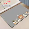 Alfombrilla de Piso de Barro Diatómico Tiburón Gato Absorción de Agua Secado Rápido Alfombrilla de Piso para Baño Hogar Inodoro Lavabo Almohadilla Antideslizante para Pies