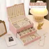 Caja de Almacenamiento de Joyas, Pendientes, Pendientes, Collares, Cajas de Joyas de Gran Capacidad con Cerraduras, Pendientes, Anillos, Cajas de Joyería para Manos