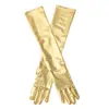 Transfronterizos 50cm Extra Largos Piel Charol Elásticos Ajustados Guantes Largos Sexy Cosplay Performance Halloween Baile Versátil