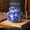 Pote de Chá de Porcelana Azul e Branca Yutong Jingdezhen Pote de Chá Cerâmico Sem Vedação Pote de Armazenamento Pote de Chá Doméstico