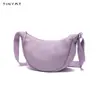 Modelo Nuevo 2026 Bolso Morado Tipo Dumpling para Mujer, Bolso de Hombro Ligero Simple y Versátil, Bolso de Axila, Resistente al Agua y a las Manchas