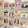 60 Pósters de Se Busca de One Piece Anime Luffy 30 Mil Millones Tripulación del Sombrero de Paja Merchandising 2D Habitación Dormitorio Papel Tapiz