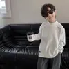 Camiseta Masculina de Veludo Escovado Dupla Face Outono e Inverno Estilo Coreano Slim Manga Longa Gola Redonda Veludo Alemão Quente Base