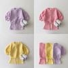Ropa de principios de primavera Traje para niños Estilo coreano Ropa para niños Traje de primavera y otoño para bebé Conjunto de dos piezas Camiseta interior y leggings para bebé niña