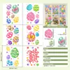Huevos de Pascua de Colores Pequeñas Flores Decoraciones Arreglo de Ambiente 2027 Tienda Pegatinas Estáticas para Puertas de Vidrio Ventanas Flores