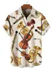Camisa de Manga Corta con Estampado Digital Estilo Hawaiano para Vacaciones, Nueva Moda Tendencia Europea y Americana para Hombre