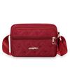 Bolso de Mujer Bolso para Teléfono Móvil de Madre de Mediana Edad Impermeable Bordado Tela Oxford Bolso de Hombro Bolso Cruzado de Mediana Edad Bolso de Tela Casual para Suegra