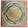 Thangka Mandalas Vajra Nepaleses Pintados a Mano de 30 cm para Sala de Estar, Altar Budista, Colgante de Pared, Pintura Decorativa