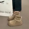 Botines de suela gruesa estilo Birkenstock para mujer, nuevos 2026 otoño e invierno vintage Maillard casual moda botas de caña alta para mujer