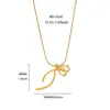 Collar Sencillo de Cinta con Lazo para Mujer, Exquisito Gargantilla Mariposa de Acero Inoxidable Chapado en Oro de 18 Quilates, Cadena para Clavícula Personalizada de Nicho