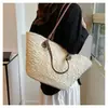 Bolso de Mano Tejido Grande de Estilo Francés Original, Bolso de Hombro para Vacaciones de Verano en la Playa, Bolso de Moda para Mujer Estilo Ins