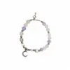 Pulseira Brilhante com Pedras Roxas para Mulheres 2024 Nova Pulseira Moda Versátil Acessórios de Design de Nicho