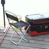 Silla Pequeña Portátil Metal Baja Taburete de Pesca Mini Adulto Camping Tren Ocio Taburete Plegable
