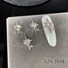 Nuevas joyas de uñas con diamantes para hombre estrella, estilo dulce, fresco, viento, planeta, color, amor, todo a juego, accesorios para uñas