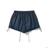 Verano JD197-24 Nuevo Estilo Europeo y Americano Color Contraste Dos Barras Cordón Cintura Elástica Spice Girl Casual Deportivo Pantalones Cortos Hot