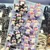 Celebridad de Internet Dulce y Genial Lazo Morado-Negro Kuromi Goma para el Cabello Infantil Lindo Dibujo Animado Diadema para Estudiante de Primaria