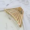 Pinza de pelo de metal estilo minimalista con forma de garra, accesorio para el cabello pequeño y mediano, adorno para el pelo coreano para la parte trasera de la cabeza con un toque de alta gama