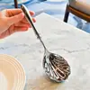 Vajilla de Acero Inoxidable 304 Estilo Occidental Transfronteriza, Mango de Calabaza Forjado Engrosado, Sensación de Alta Gama, Cuchara, Tenedor, Cuchara de Concha, Cucharilla de Té
