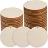 10 Piezas de Etiquetas Redondas de Madera sin Terminar con Agujero DIY Madera en Blanco Etiquetas Colgantes de Navidad Fiesta Decoraciones para el Hogar