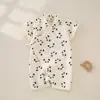 Mameluco de Bebé Tipo a Algodón Puro Verano Transpirable Tela Fina de Crepé de Algodón Ropa para Gatear de Bebé Ropa para Aire Acondicionado